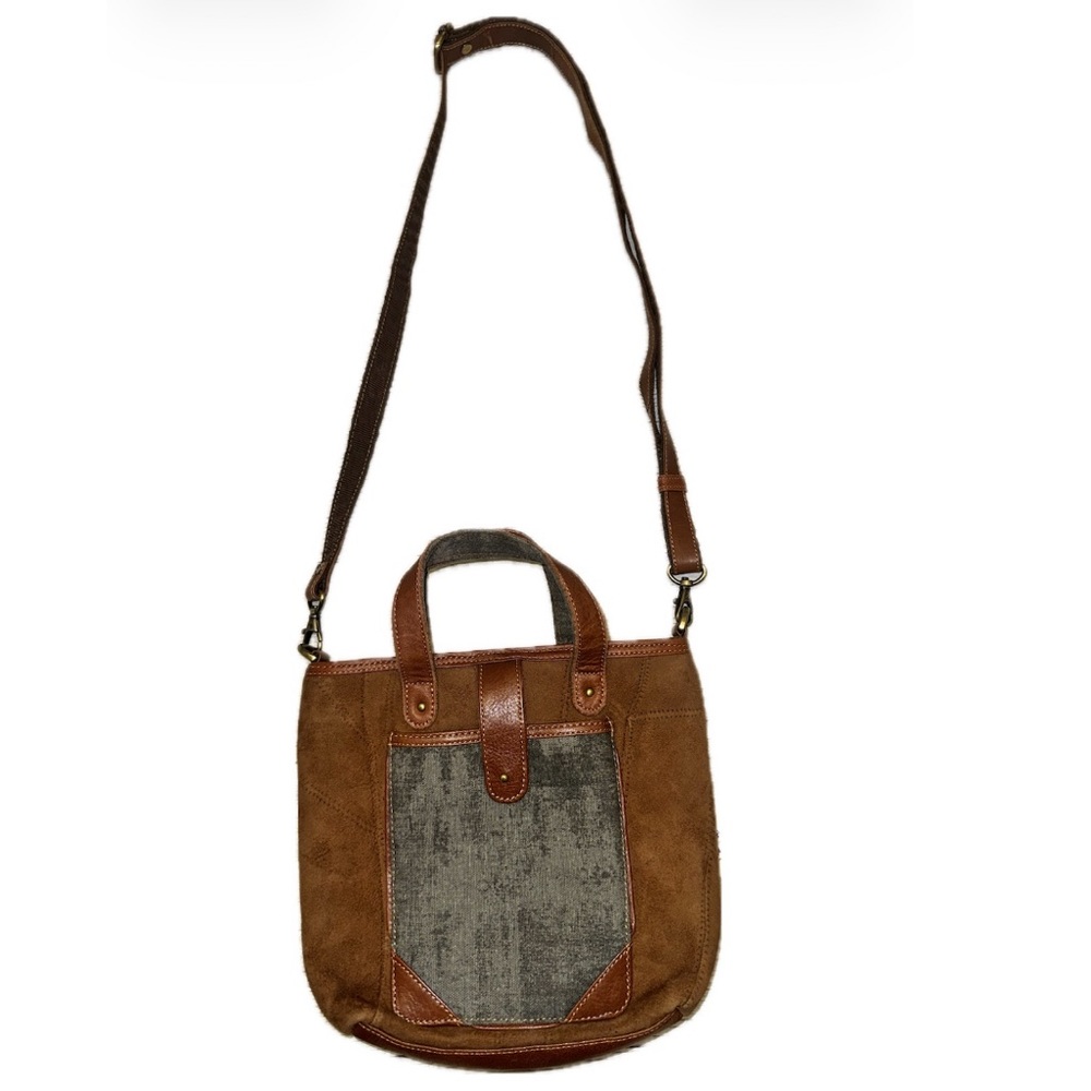 NWT Vaan & Co Julie Brown Crossbody bag with top handles